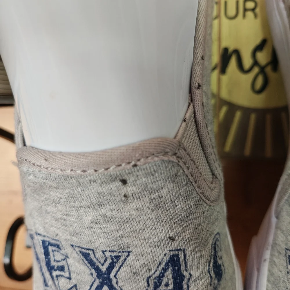 KEDS‎ MLB Texas Rangers Baseball Double Decker Slip On Sneakers Graphic Size 7.5